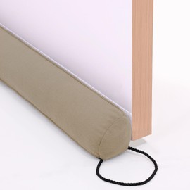 hyha 2 Packs 36 Inch Door Draft Stopper, Blocks Hot Cold Air with Removable Washable Cover, Gaps Up to 3 Inch, All-Season Noise and Wind Seal, Under Draft Stopper for Bottom of Door Window, Taupe