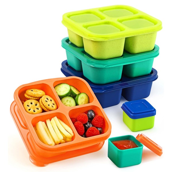 Caperci Caperci Lunchable Snack Containers - 4 Compartments Bento Snack