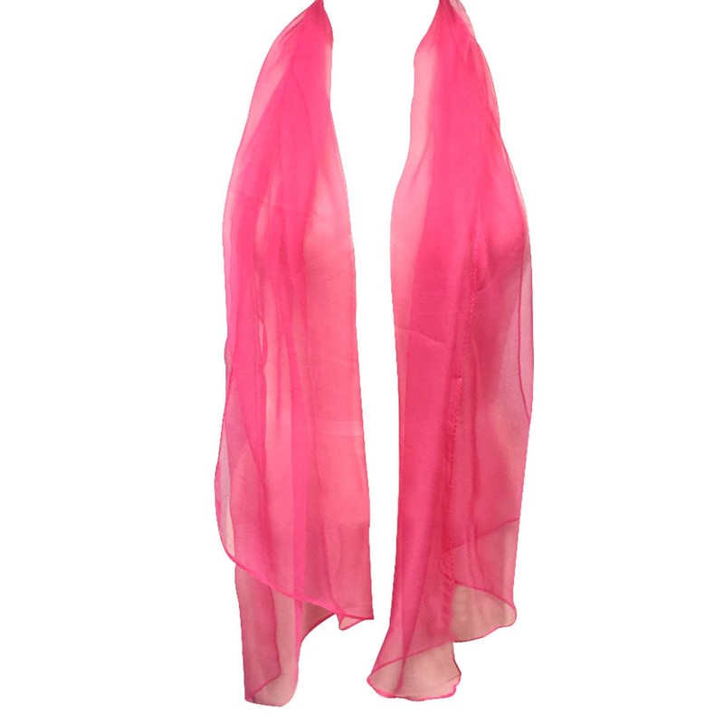 Wrapables Silk Blend Long Scarf, Bright Pink,One Size