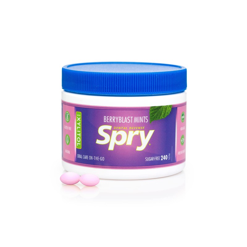 Spry Berry Blast Xylitol Mints, Sugar-Free Candy for Oral Health,