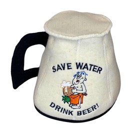 Sauna Hat with 100% Wool Felt Embroidered to Protect the Head from Heat