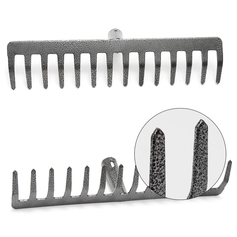 14-Tine Rakes for Lawns Heavy Duty Metal Replacement Rake Head