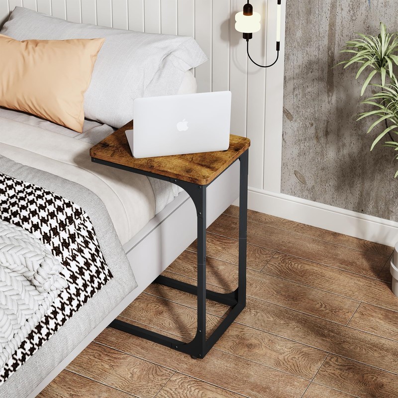 QEEIG C Shaped Side Table Set of 2 Living Room