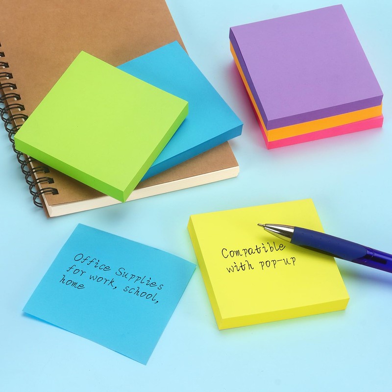 Early Buy Sticky Notes 6 Bright Color 6 Pads Self-Stick
