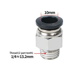 Leliafleury 5Pcs Straight Pneumatic Push to Quick Connect Fittings 10mm Tube OD x 1/4" Male Thread Connector Pneumatic Fittings Quick Release Air Line Adapter