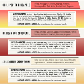 Thunderbird Bars Energy Snack, Gluten-Free with Protein, Healthy Real Food, Vegan Paleo Non-GMO, No Added Sugar, Sweet Spicy Savory Variety Flavor Pack (6 Count, 2 of Each Flavor, 1.7 oz. Bars)