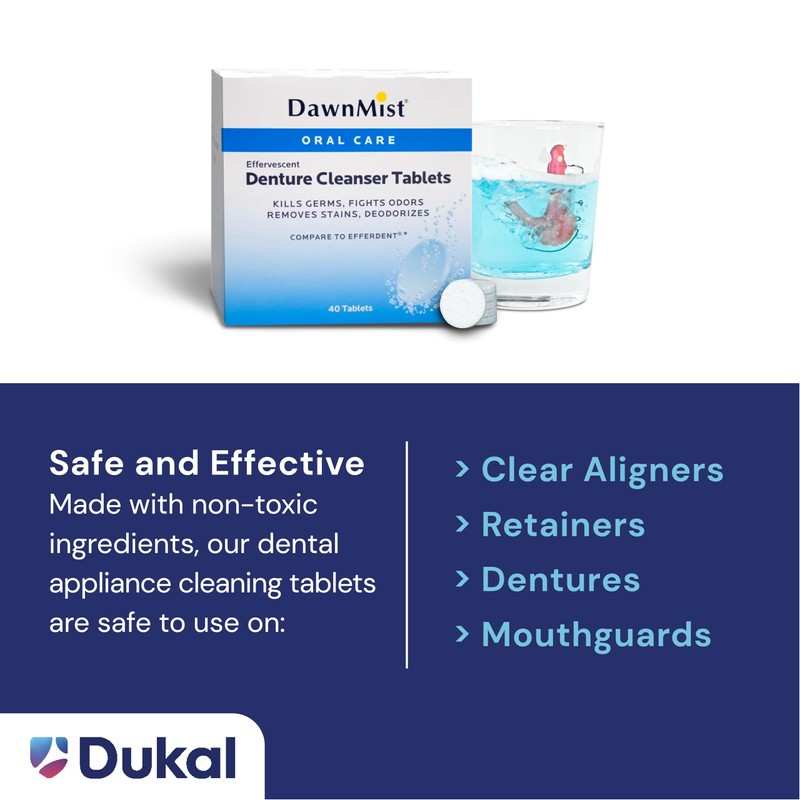 Dukal DawnMist Denture Tablets (Box of 40)
