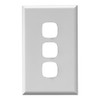 HPM Excel 3 Gang Light Switch Cover Plate, White
