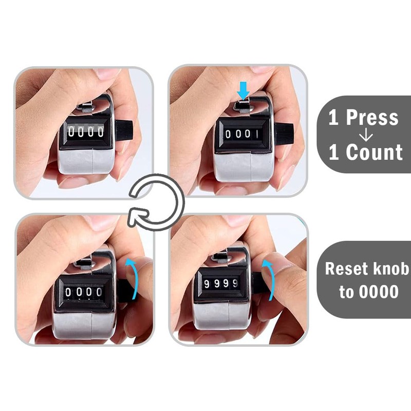 Anlising 9PCS Hand Tally Counter, 4-Digit Clicker Counter, Manual Mechanical