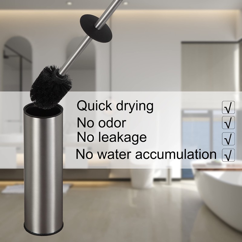 BGL Toilet Brush and Holder,Stainless Steel Toilet Brushes for Bathroom