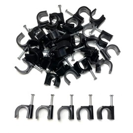 Kabelschellen Nagelschellen für Kabel 16mm, Schwarz 50 Stück