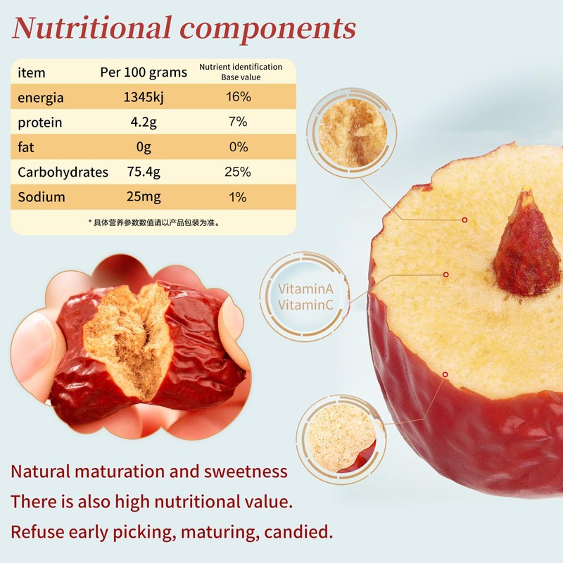 Hee Creek Soft Naturally Sweet Jujube Date Red Dates 21oz/600g