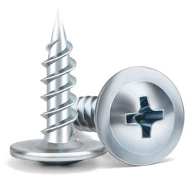 Wood Screws 1/2 Inch, 160 PCS FIXLINK Premium Truss Head Phillips Silver Wood Screws, Self Tapping Zinc Plated Modified Fast Truss Head Wood Screws Used in Indoor Furniture, Woodworking (#8 x 1/2")