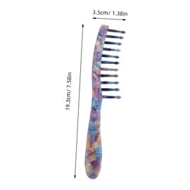 COLLBATH Wide Tooth Comb for Curly Hair Marble Texture Hair Stylist's Tool for Women
