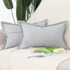 Madizz Set of 2 Linen Cushion Covers with Wide Edge,