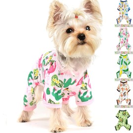 Dog Pajamas for Small Dogs, Soft Thin Pjs Jammies Cat Doggie, Summer Pet Cute Puppy Clothes Outfits Dogs Boy Girl