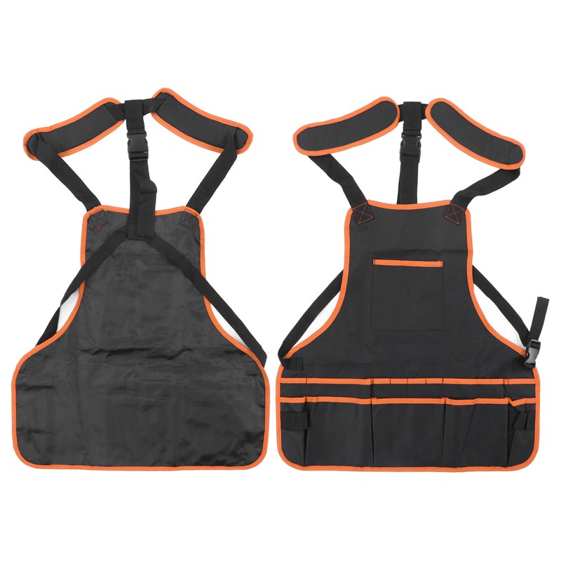 Tool Apron Multiple Pockets Oil Proof Waterproof Oxford Cloth Adjustable