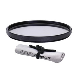 Vivitar High Grade Multi-Coated Multi-Threaded UV (Skylight 1A) Filter (67mm) + Nwv Direct Microfiber Cleaning Cloth. (Alternative for Canon Part# 2598A003AA)