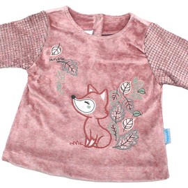 Baby Clothes Girl 2pc top and bottom set, Embroidery Cartoon Character Outfit Infant Clothing, Velvelet Kids Body Suit Toddler Suit Long Sleeve Suit + Pants (Foxset Pink- 6 Months)