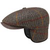 Stetson Hatteras Minto Flat Cap - Peaked Cap with Checked