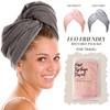 Microfibre Hair Towel x2 Bath Towel Hair Wrap Large (UK