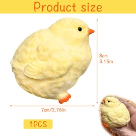 Taba Squishy Toy, Yellow Mini Fufu Squishies, Taba Squishy, Chicken Toy, Stress Relief Fidget Toys for Adults, Kids, Furry Squishy Animals for Office, Home, Travel