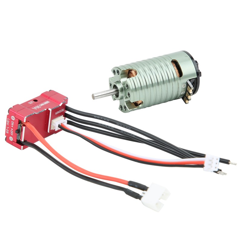 1410 Brushless Motor 18A Red ESC Set RC Car Replacement