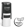stampexpression - Natural 100% Half-Circle with Leaves Self Inking Rubber