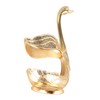 Coffee Spoon Holder Elegant Swan Shaped Alloy Mirror Polish Rich