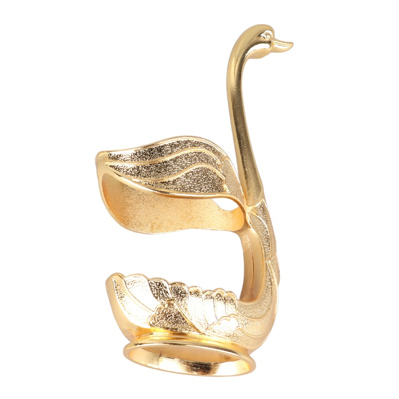 Coffee Spoon Holder Elegant Swan Shaped Alloy Mirror Polish Rich
