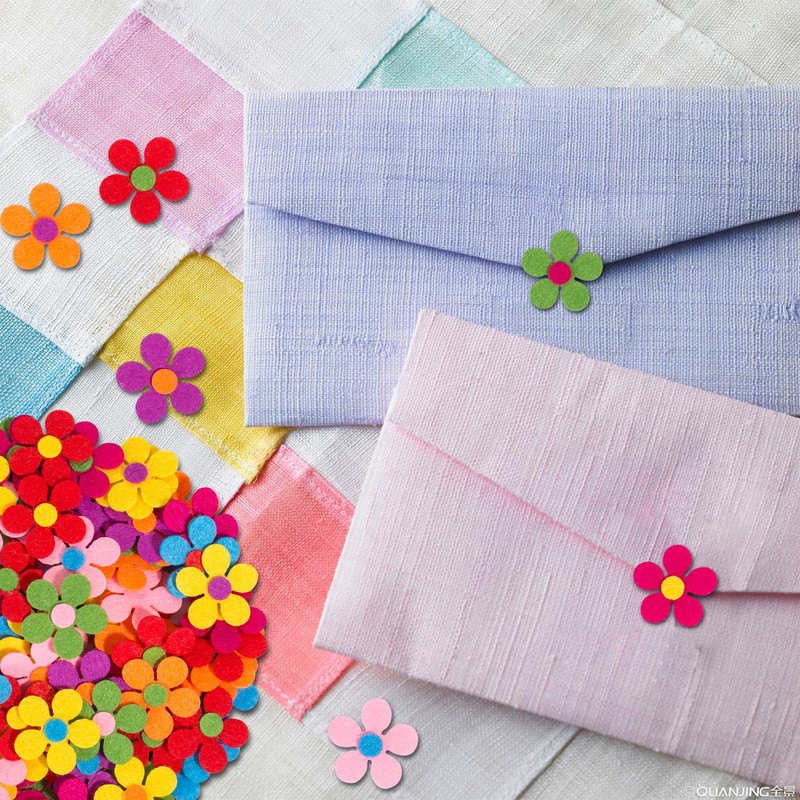 Naler 120 x Fliz Flowers Colourful Fabric Flowers Decorative Flowers