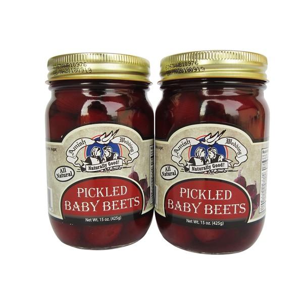 Amish Wedding All Natural Pickled Baby Beets 15 Ounces (Pack of 2)