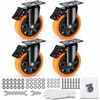 Heavy Duty Swivel Caster Wheels for Workbenches – 4-Pack PVC
