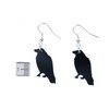 Crow Raven Earrings Miniblings Bird Earrings Acrylic Birds