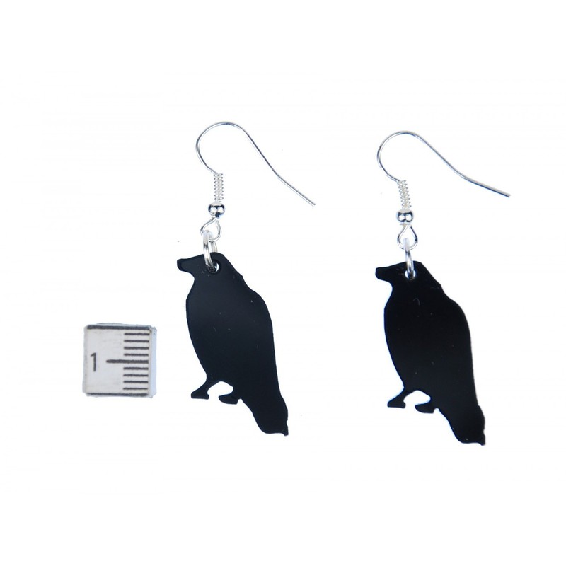 Crow Raven Earrings Miniblings Bird Earrings Acrylic Birds