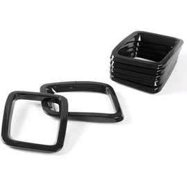 Front Grille Grill Inserts Cover Compatible with Jeep Compass 2017 2018 2019 2020 2021 ABS Grill Cover Rings Frame Trims Kit 7PC (Glossy Black)