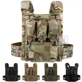 KRYDEX FCPC V5 Plate Carrier Tactical Vest Zip On Back Panel Banger Backpack - Ranger Green