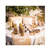 Generique - Jute Flocked Christening Table Runner 28cm x 5m