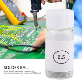 Bga Soldering Balls, Tin Solder Ball Solder Ball Reballing Soldering PCB Heat Universal Stencil Balls, for PCB Board Gpu CPU Ic Chip, Circuit Module (0.5Mm)