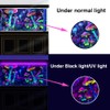 Dtekoj 48X18IN Blacklight Aquarium Background UV Reactive Mushroom Background Starry