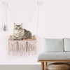 WHDPETS Cat Window Perch, Boho Cat Hammock Wall Mounted with
