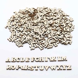400Pcs Small Mini Wooden Letters, 15mm Small Wooden Alphabet Letters for DIY, Craft Letters A-Z for Decoration Displays, Early Educational Learning, Signs and Arts