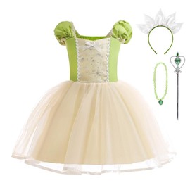 Lito Angels Princess The Frog Tiana Fancy Dress Up Costume with Accessories for Girls Kids Age 2-3 Years 363