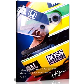 Ayrton Senna Quote F1 Canvas Wall Art Picture Print (36x24in)