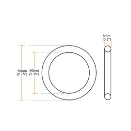 sourcing map 2 Pcs Multi-Purpose Metal O Ring Buckle Welded 70mm x 60mm x 5mm for Hardware Bags Ring Hand DIY Accessories