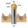 Fivepears Core Box Router Bit with 1/2 inch Shank 5/8