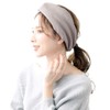 VINGTAINE HB-111-GY- Simple, Wide, Cross Hair Band, Solid, Wide, Turban