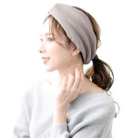 VINGTAINE HB-111-GY- Simple, Wide, Cross Hair Band, Solid, Wide, Turban Hair Accessories,