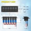 Joinfworld 6 Gang Rocker Switch Panel 12V Marine Boat Switch