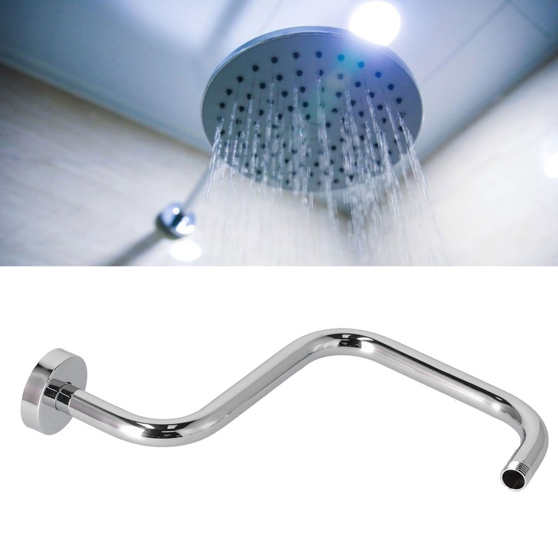 13in S Shape Shower Arm American Stainless Steel Shower Head